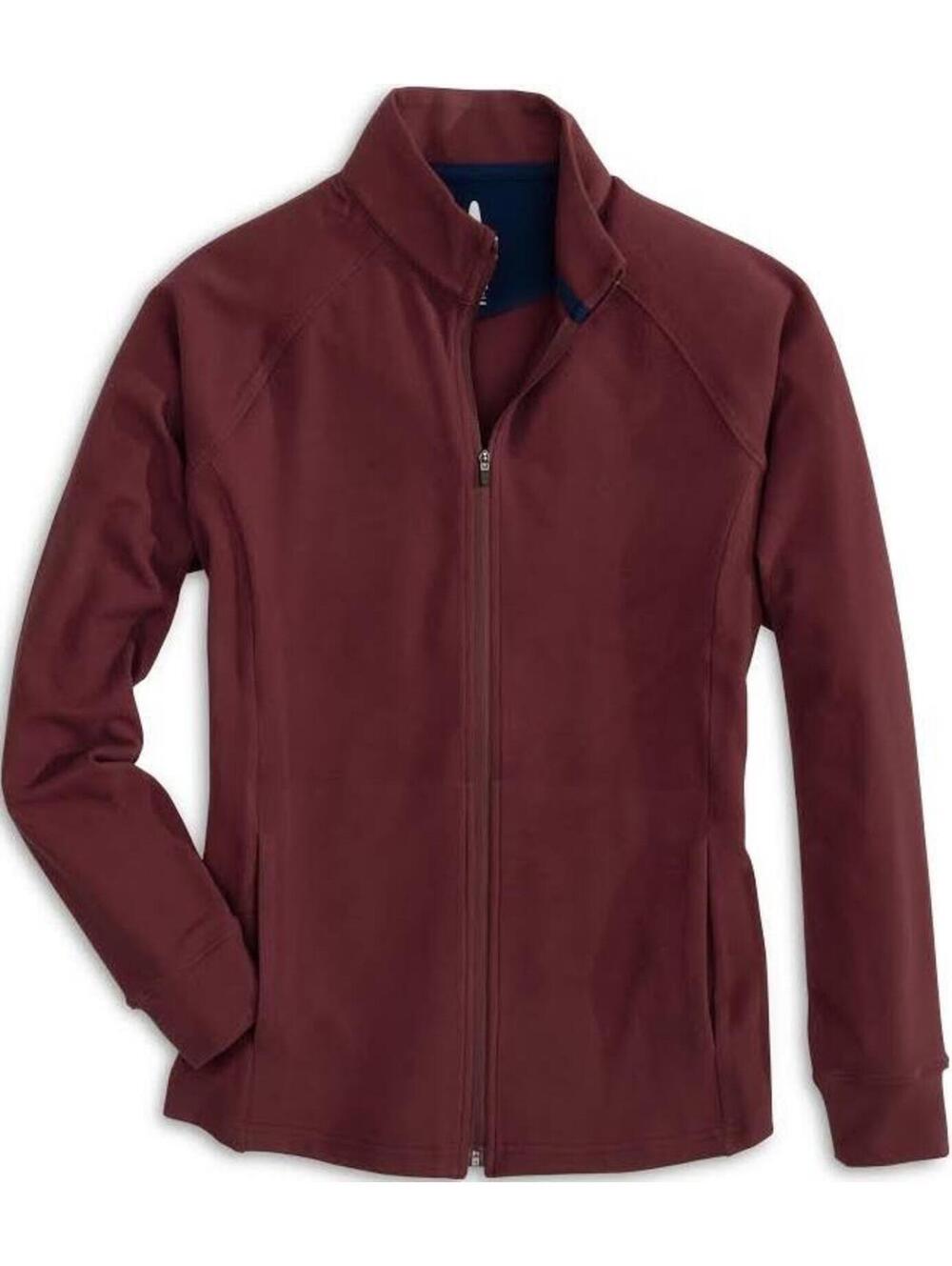 Johnnie-O BLAKEY Full zip lightweight Fleece Jacket NWT Medium MAROON Red - Picture 6 of 6